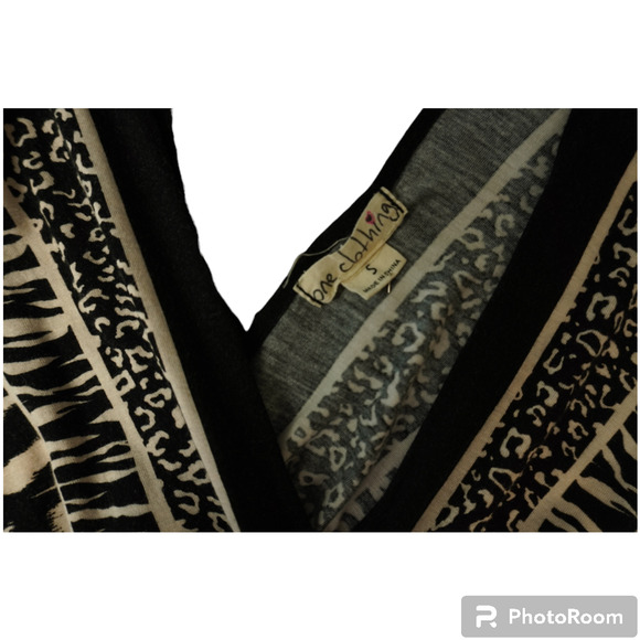 One Clothing Animal Print Mini Dress Sz Small Zebra Cheetah Beach Cover Up EUC - Picture 9 of 9